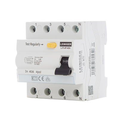 Fehlerstromschutzschalter, FI-Schalter Typ A, 4-polig - 300 mA - 25 A / 40 A / 63 A