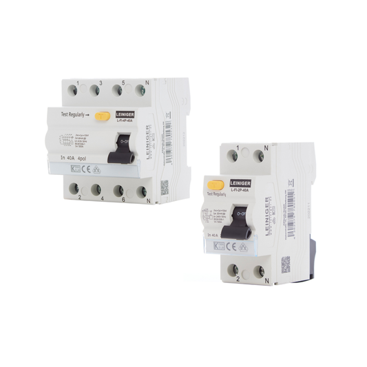 Fehlerstromschutzschalter, FI-Schalter Typ A, 2-polig / 4-polig - 30 mA
