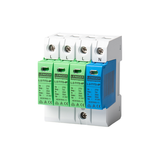 Überspannungsschutz AC, Typ 1+2, 4-polig, 275 V AC - Leiniger